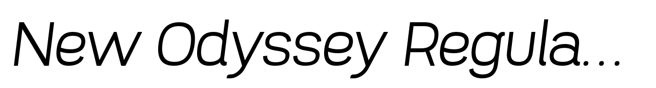 New Odyssey Regular Italic
